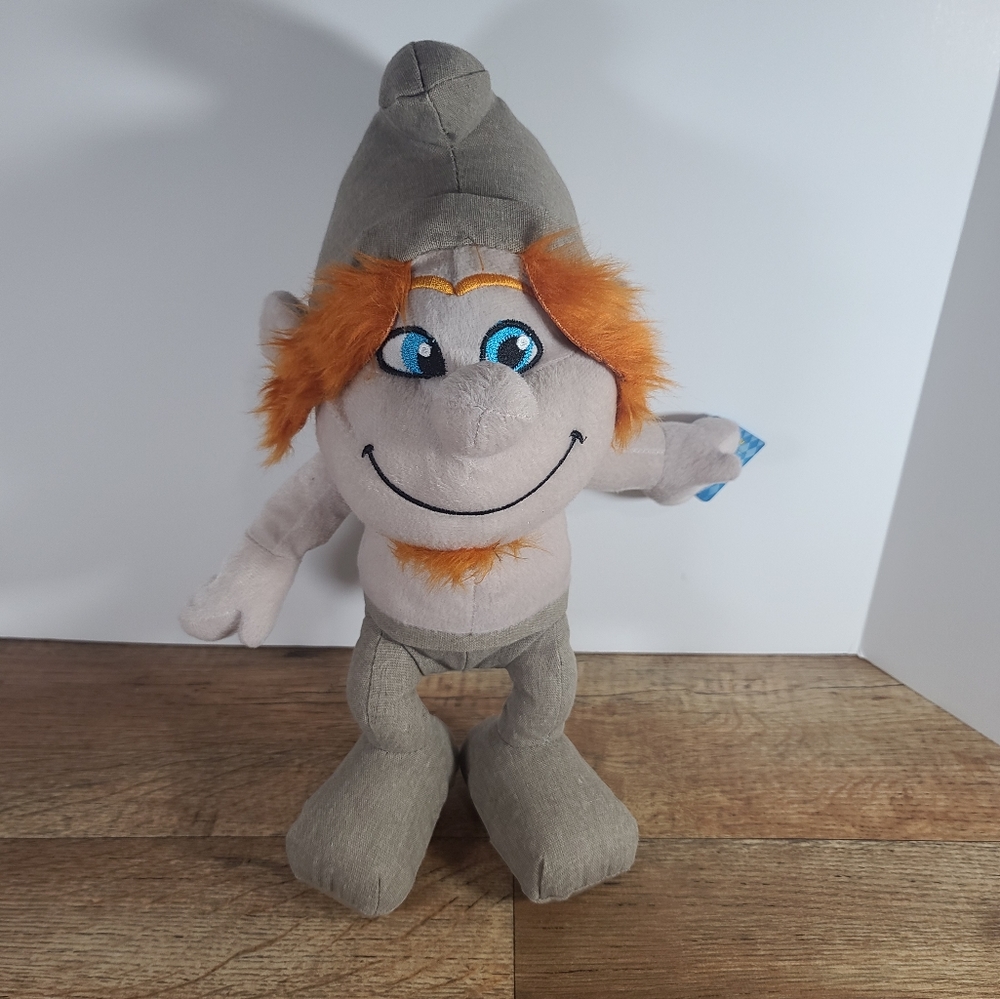 The Smurfs Hackus Smurf Plush 14" Gray Movie Stuffed Toy 2013 Kellytoy.